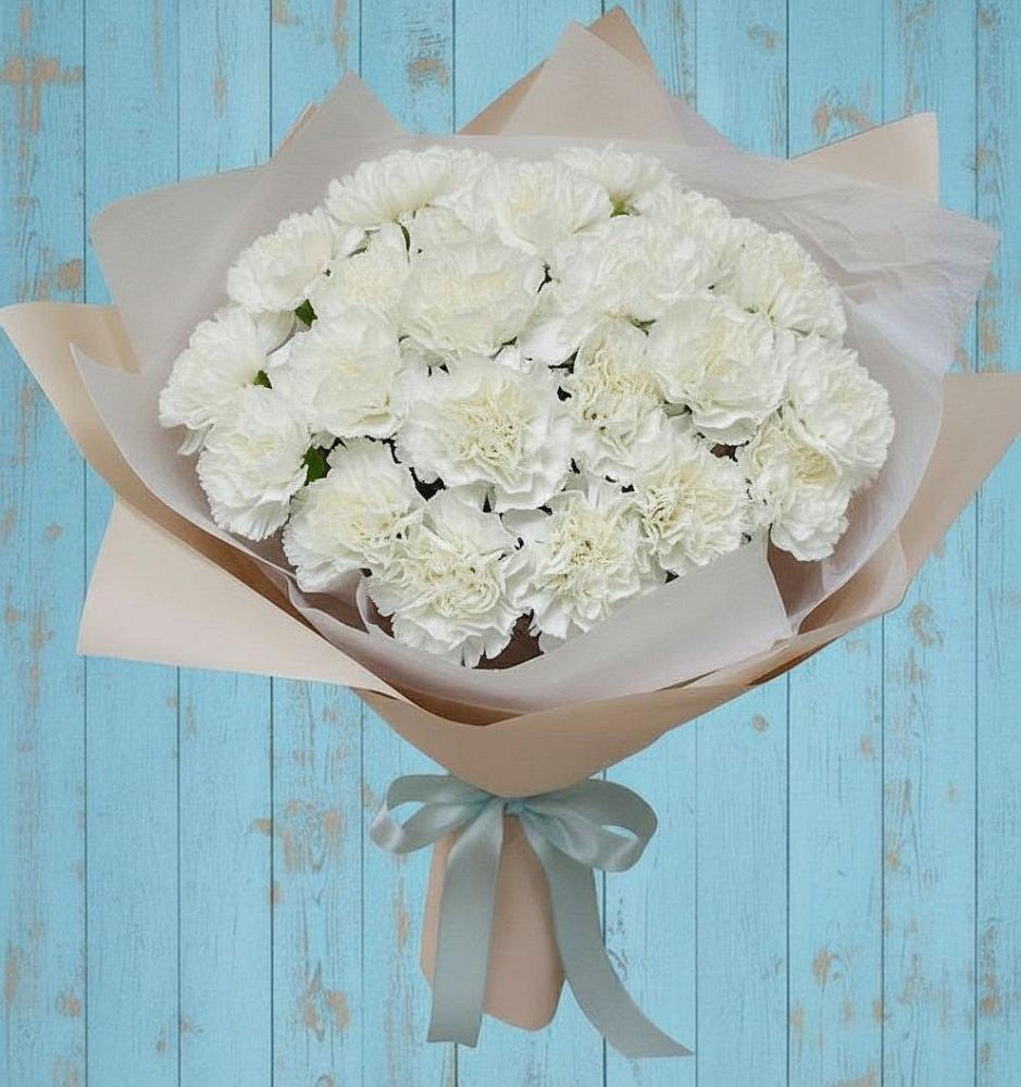 Букет цветов из: Гвоздики в Ливенке Воронежской области