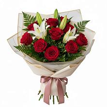 Букет цветов из:  Лилии и Розы #REPLACE_PRED# Ливенке Воронежской области
