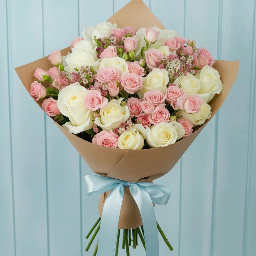 Букет цветов из: Розы в Ливенке Воронежской области