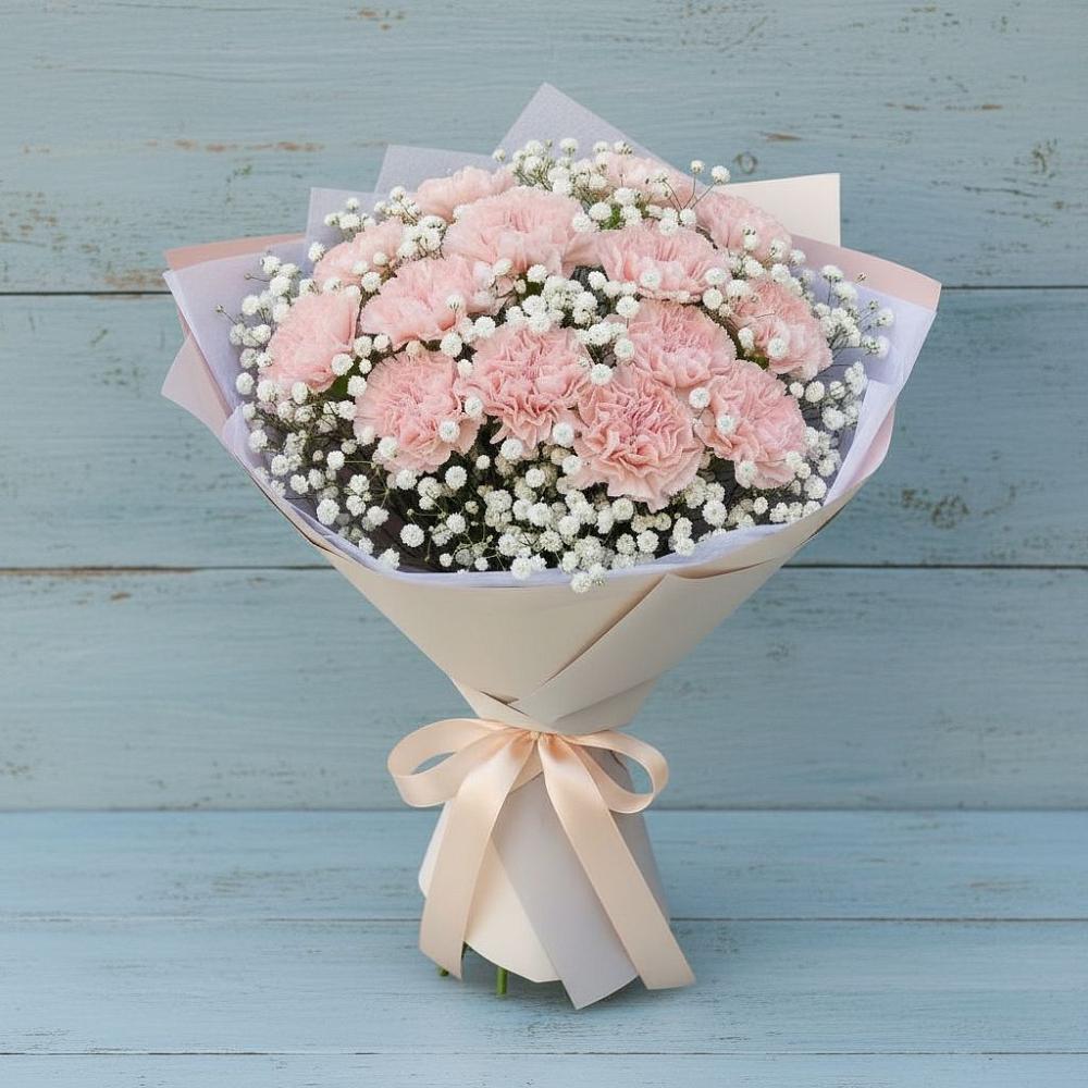 Букет цветов из: Гвоздики в Ливенке Воронежской области