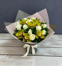 Букет цветов из:  Орхидеи и Розы #REPLACE_PRED# Ливенке Воронежской области