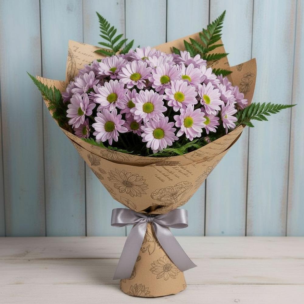 Букет цветов из: Хризантемы в Ливенке Воронежской области