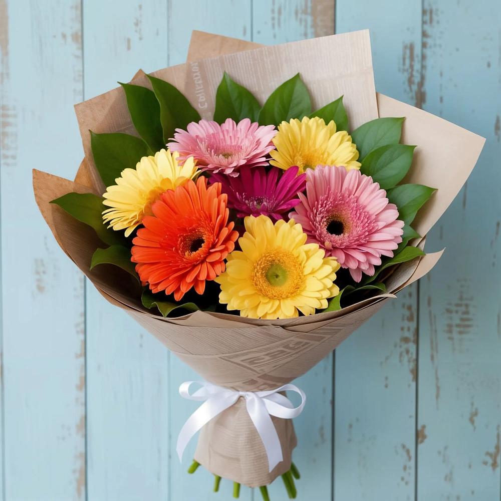 Букет цветов из: Герберы в Ливенке Воронежской области