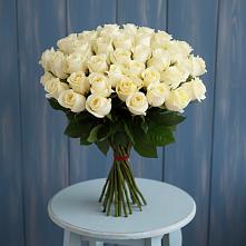Букет 51 Белая роза Эдлесс Лав #REPLACE_PRED# Ливенке Воронежской области