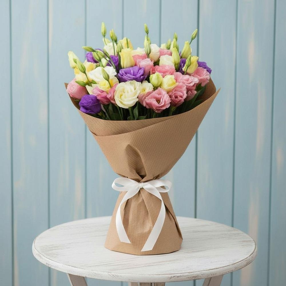 Букет цветов из: Лизиантусы в Ливенке Воронежской области