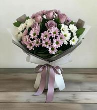 Букет цветов из:  Хризантемы и Розы #REPLACE_PRED# Ливенке Воронежской области