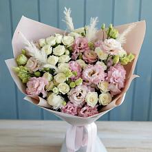 Букет цветов из:  Альстромерии и Розы в Ливенке Воронежской области