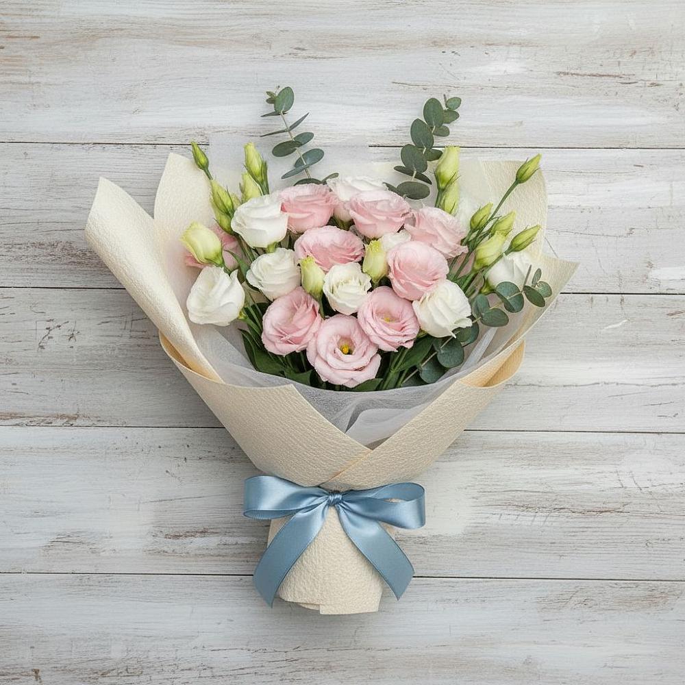 Букет цветов из: Лизиантусы в Ливенке Воронежской области